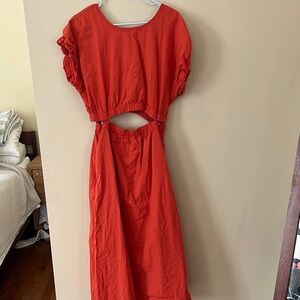 Madewell Bold Orange Textured Fabric